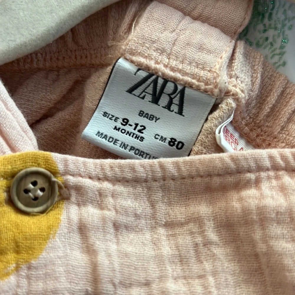 Zara Pink One-Piece Romper with Yellow Polka Dots